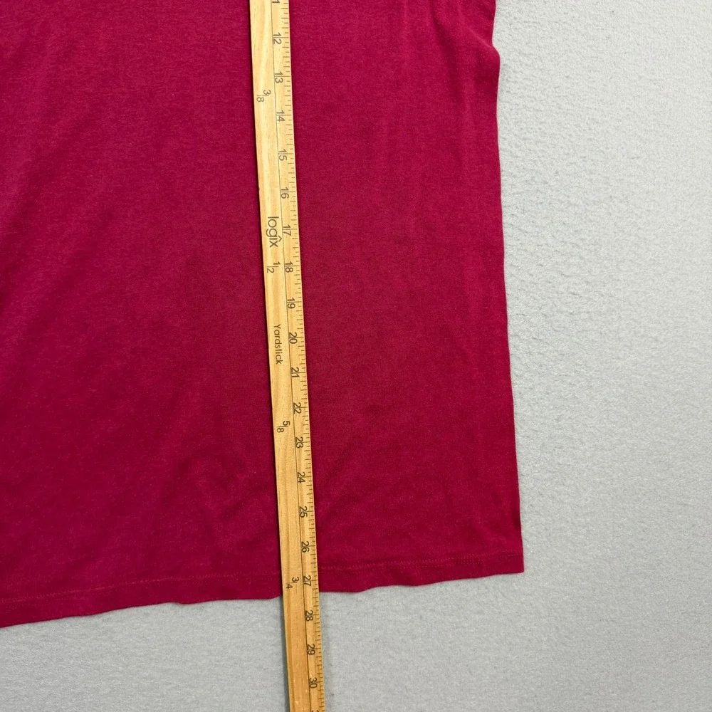 Vintage Pocket Tee Shirt Medium Red 90s Single Stitch Paper Thin Lightweight